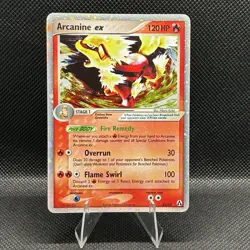 (Swirl) Arcanine ex 83/92 ex Legend Maker Holo Rare Vintage Pokemon Card - Image 1