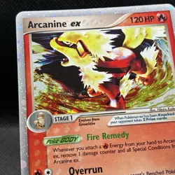 (Swirl) Arcanine ex 83/92 ex Legend Maker Holo Rare Vintage Pokemon Card - Image 2