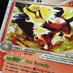 (Swirl) Arcanine ex 83/92 ex Legend Maker Holo Rare Vintage Pokemon Card - Image 3