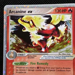 (Swirl) Arcanine ex 83/92 ex Legend Maker Holo Rare Vintage Pokemon Card - Image 5