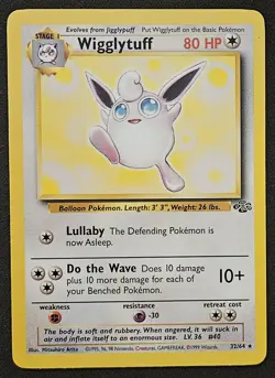 Wigglytuff 32/64 Jungle Non Holo Rare WoTC Pokemon Trading Card Game 1999 LP - Image 1