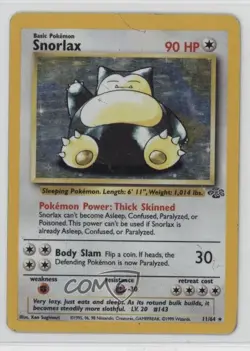 Snorlax Holo Pokemon Jungle #11 1999 - Image 1