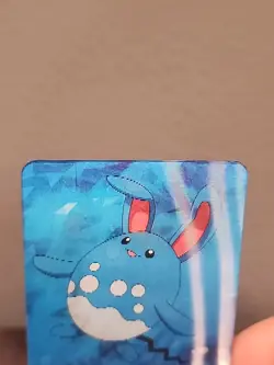 2004 Pokemon Advanced Action Card Azurill Azumarill Lenticular Panini Italian - Image 2