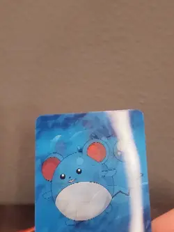 2004 Pokemon Advanced Action Card Azurill Azumarill Lenticular Panini Italian - Image 3