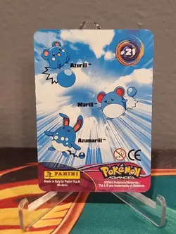 2004 Pokemon Advanced Action Card Azurill Azumarill Lenticular Panini Italian - Image 4