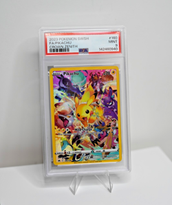 2023 POKEMON SWORD & SHIELD CROWN ZENITH #160 FULL ART/PIKACHU PSA 9 - Image 2