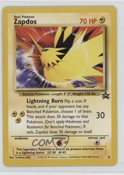 Zapdos Pokemon WOTC Black Star Promo #23 1999 - Image 1