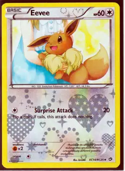2013 EEVEE RC14/RC25 Legendary Treasures Pokemon Radiant Collection HOLO (E2) - Image 1