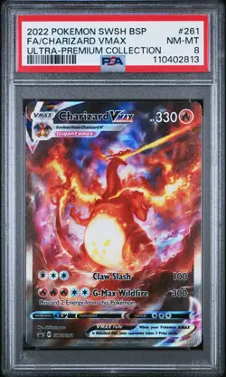 2022 Pokemon SWSH BSP FA/Charizard Vmax Ultra Premium Collection #261 PSA 8 - Image 1