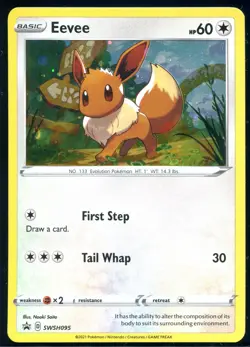 EEVEE SWSH095 PROMO SWSH BLACK STAR COSMOS HOLO Pokemon NEAR MINT - Image 1