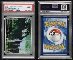 Psyduck Illustration Rare Pokemon Scarlet & Violet 151 MEW PSA 8 - Image 3