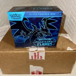 Pokemon TCG Mega Evolution Phantasmal Flames Elite Trainer Box (Scratch n Dent) - Image 1