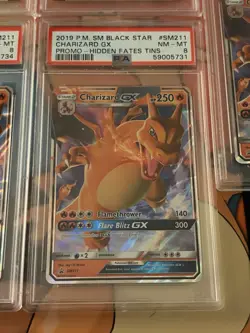 (Lot Of 5) 2019 Pokemon Black Star Charizard GX Promo - All PSA 8 - Image 3