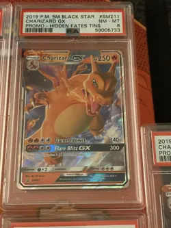 (Lot Of 5) 2019 Pokemon Black Star Charizard GX Promo - All PSA 8 - Image 5