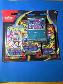 Pokemon Mega Evolution Phantasmal Flames Sneasel 3 Pack Blister FACTORY SEALED - Image 2