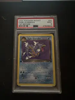Pokemon Dark Gyarados non-Holo Rare 1st Edition PSA 9 Mint - Image 1