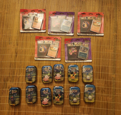 Pokemon TCG Ascended Heroes LOT x5 Tech Sticker collection + X11 Tins - Image 1