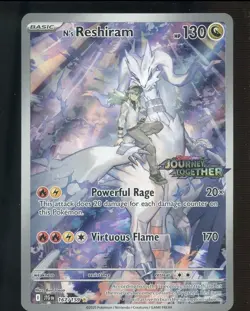 N'S RESHIRAM Pokemon SV Journey Together Illustration Rare 167/159 Promo - Image 1