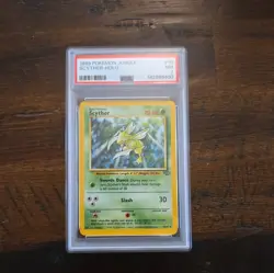 1999 Pokemon TCG Jungle UNLIMITED #10/64 Scyther Holo PSA 7 Near Mint - Image 1