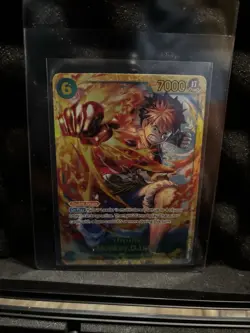 One Piece CCG Monkey.D.Luffy Secret Rare Foil OP13-118 7000 Carrying On Namco - Image 1