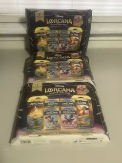 Disney Lorcana Costco Inklands Bundle Box Pirate Mickey Foil Promo New Lot Of 3 - Image 1