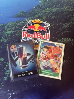 One Piece Tcg Red Bull Double Don Event Don Deck & Stamped Luffy Card (SEE PICs) - Image 1