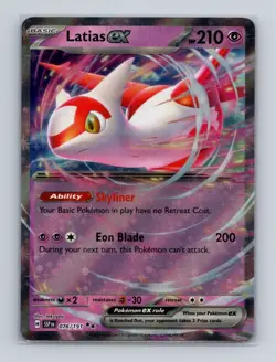 Latias ex 076 2024 Pokemon Surging Sparks Double Rare Card NM+ (b) - Image 1
