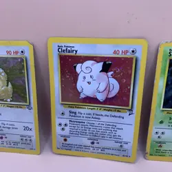 1999 Pokemon Scyther EX Holo 3 Card Lot Clefairy & Kangashan - Image 3