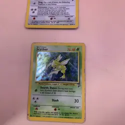 1999 Pokemon Scyther EX Holo 3 Card Lot Clefairy & Kangashan - Image 5