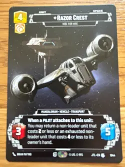 STAR WARS UNLIMITED TCG JUMP TO LIGHTSPEED: PRESTIGE CARD: RAZOR CREST - Image 1