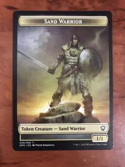 Sand Warrior Token 020 MTG Magic the Gathering Card NM Near Mint Dominaria DMC - Image 1