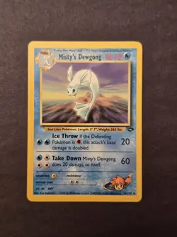 Pokemon TCG Dewgong Gym Challenge Misty's Card 54/132 Regular NM Condition - Image 1