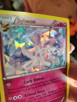 Pokemon Card TCG Sylveon 72/111 XY Furious Fists Cracked Ice Holo Rare 2014 - Image 3