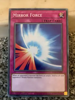 YUGIOH MIRROR FORCE ULTRA RARE MRD-E138 1ST EDITION PLAYED - Image 1