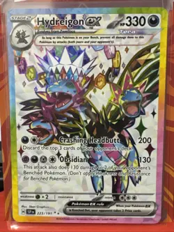 Pokemon TCG Hydreigon EX 223/191 S&V Surging Sparks Ultra Rare Holo Card - Image 1