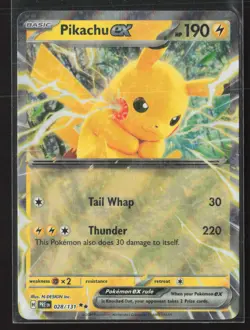 Pikachu ex Double Rare SV: Prismatic Evolutions 028/131 NM Pokemon Card - Image 1