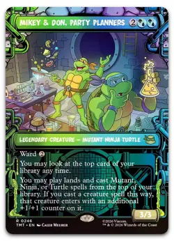Mikey & Don, Party Planners (Showcase) #246 (Foil) (NM) TMT Magic MTG - Image 1