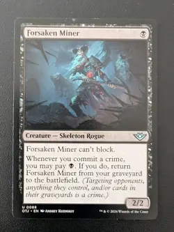 MTG OTJ Uncommon FORSAKEN MINER NM - Image 1