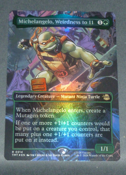 Michelangelo, Weirdness to 11 (Borderless) Teenage Mutant Ninja Turtles Foil NM - Image 1