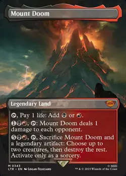 1 x Mount Doom - Foil - Borderless - Universes Beyond: The Lord of the Rings: Ta - Image 1