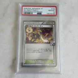 2015 POKEMON JPN XY PROMO POKEMON GYM #139 ALL NIGHT PARTY PSA 10 - Image 1