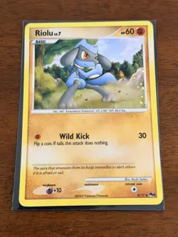Pokemon Card - Riolu - 008/017 - POP Series 6 - Uncommon LP - Image 1