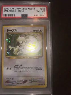 Pokemon TCG Smeargle Holo Rare Japanese Neo Discovery #235 PSA 8 - Image 1