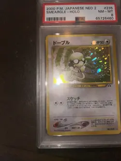 Pokemon TCG Smeargle Holo Rare Japanese Neo Discovery #235 PSA 8 - Image 2