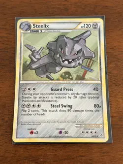 Pokemon Card - Steelix 24/95 HGSS Holo Rare Unleashed NM - Image 1