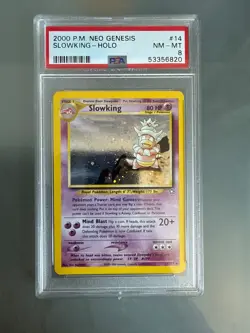 Slowking 14/111 Pokemon Neo Genesis Holo Graded PSA 8 - Image 1