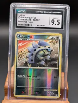 2010 Pokemon Triumphant Lairon Reverse Holo #37 CGC Mint+ 9.5 - Image 1