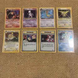 Vintage Pokemon Cards (Team Rocket, Base Set) Charizard, Mewtwo, Dragonite - Image 1