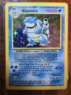 1999 Pokemon Base Set Blastoise Holo 2/102 Unlimited WOTC Vintage - EXCELLENT - Image 4