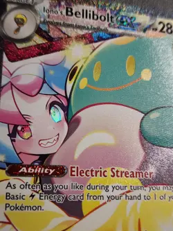 Iono's Bellibolt EX Sir 183/159 SV09 Pokemon TCG Card Journey Together NM - Image 3